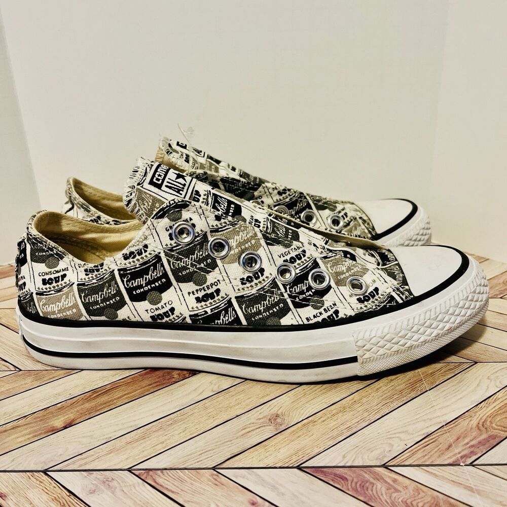 Converse Andy Warhol‎ Sneakers M 4.5 W 6.5 Pop Art Edition Campbell Soup Black - Picture 4 of 9